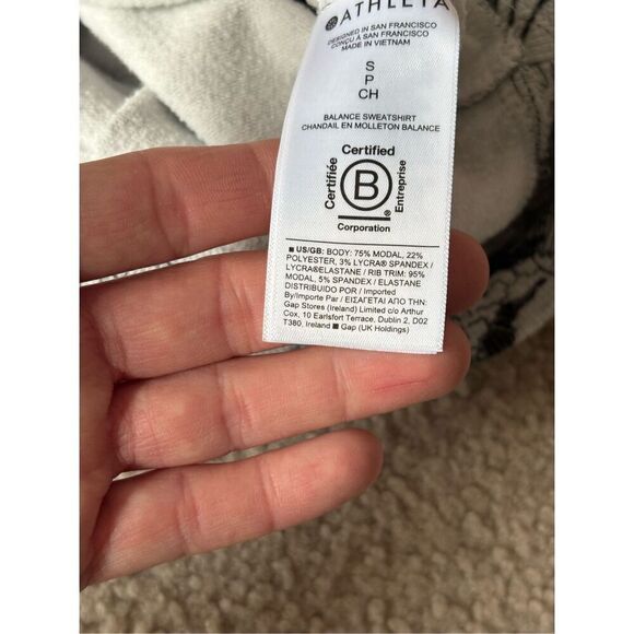 ATHLETA Balance Eden Floral Zipped Jacket Hoodie Sweatshirt S Gray - Picture 10 of 15